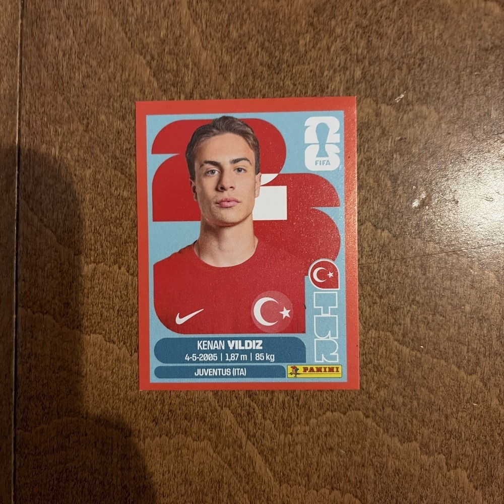 Panini FIFA Sticker Kenan Yildiz Red Parallel TUR 20 Turkey 2026 Rare